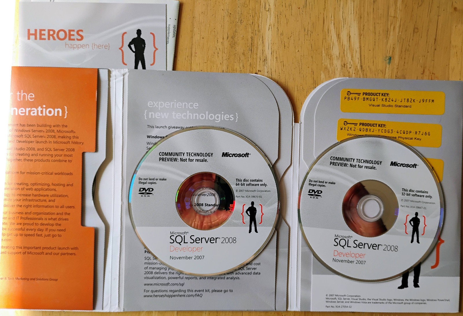 Windows Server, Visual Studio , SQLServer, 2008