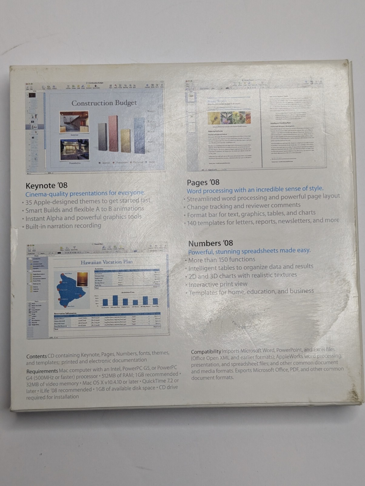 Apple iWork 08 Family Pack for Mac with key
