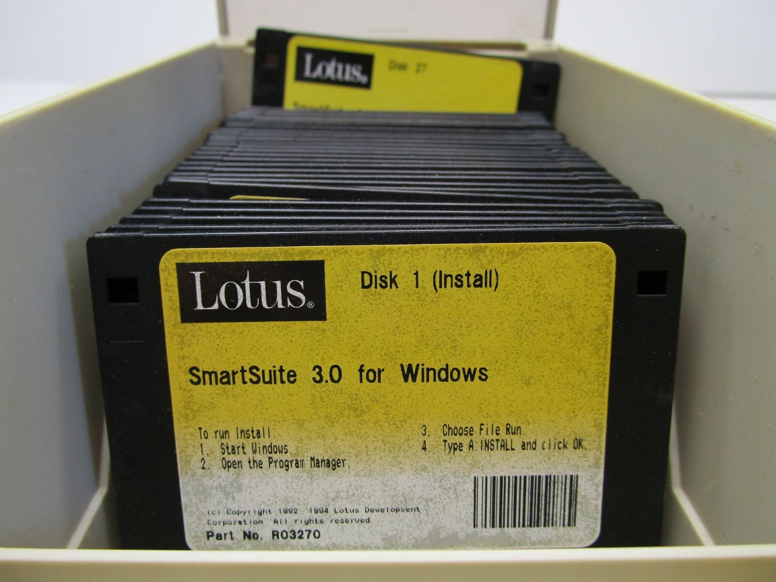 Vintage Lot Floppy Diskettes 3.5 Inch with Case Lotus Windows Microsoft Software