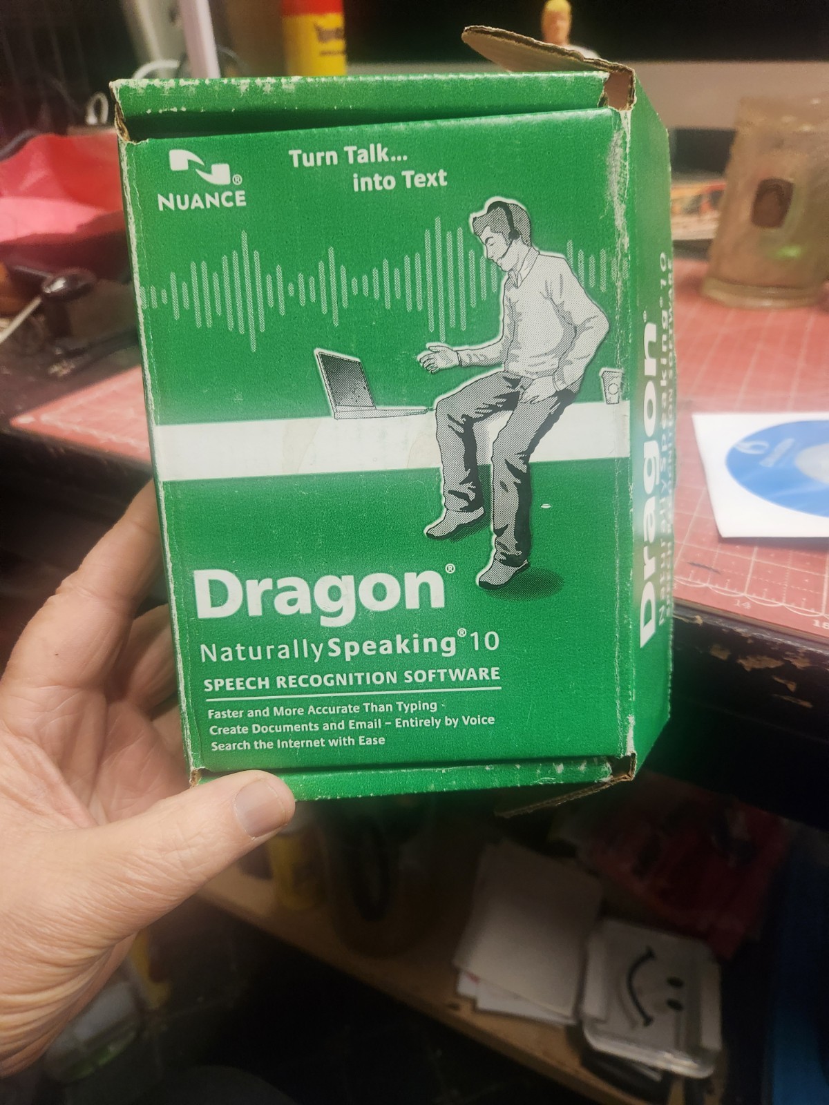 Dragon Natural Speaking 10 Mic CD Headset Voice Recognition USB NEW Open Box T19