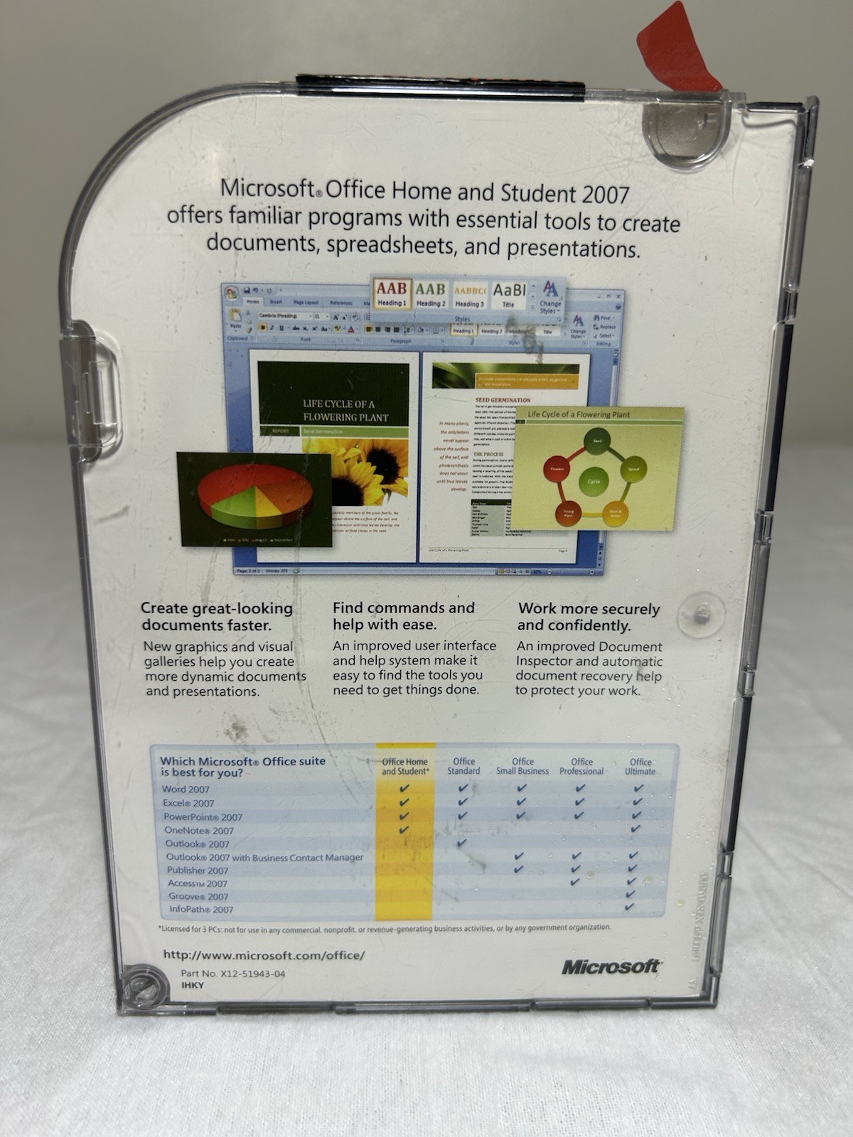 Microsoft Office 2007 Home and Student for 3 PCs Full English Version