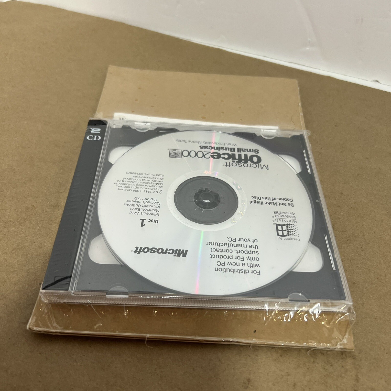Genuine Microsoft Office 2000 Small Business Upgrade CD Product Key Sealed