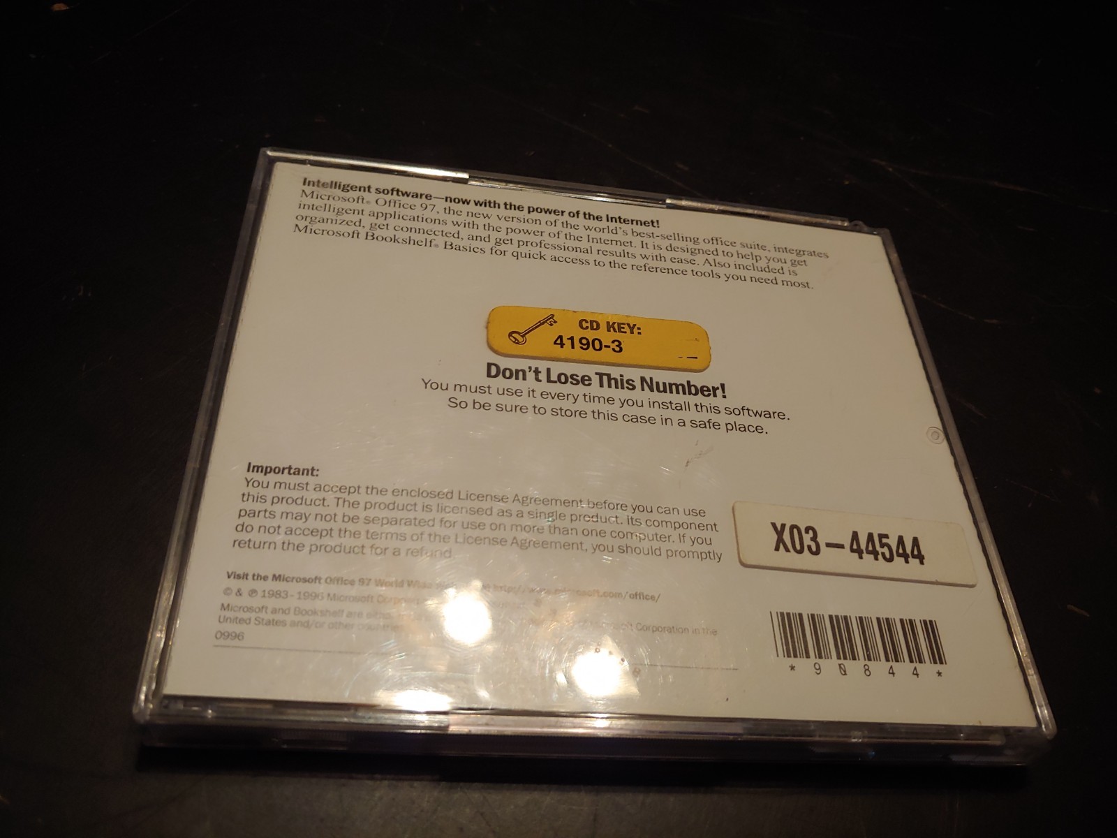 Microsoft Office 97 – Professional Edition – SR=1 – CD-ROM w/ product CD key