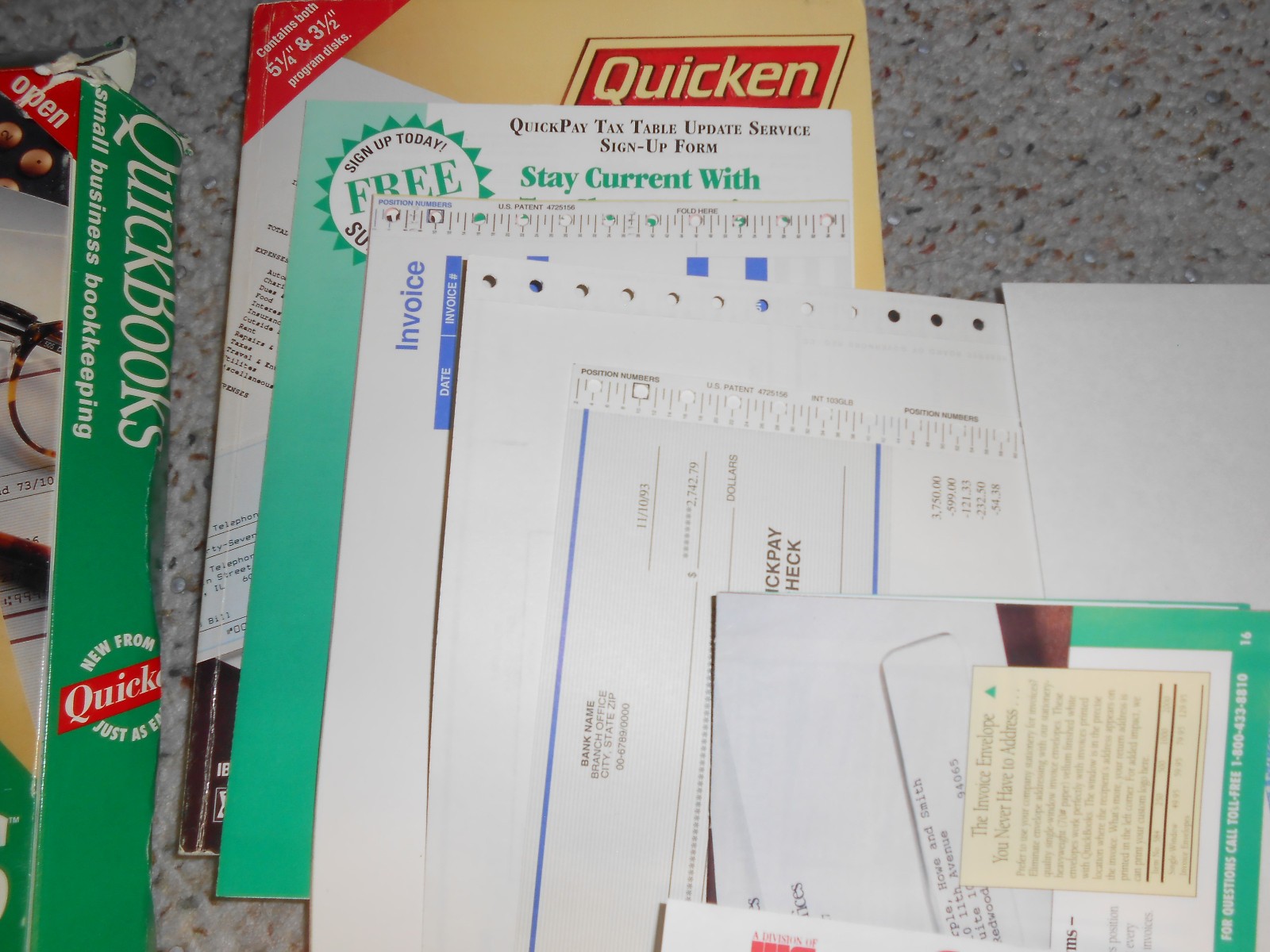 QuickBooks Version 1.0 Software 5.25″ 5 1/4″ & 3.5″ Floppy Disks MS-DOS, TESTED