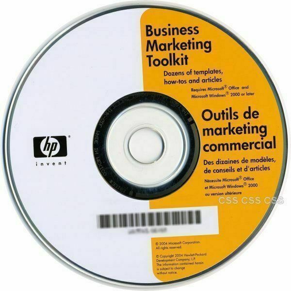 HP Business Marketing Office Toolkit Templates How-To Articles Disk Software CD