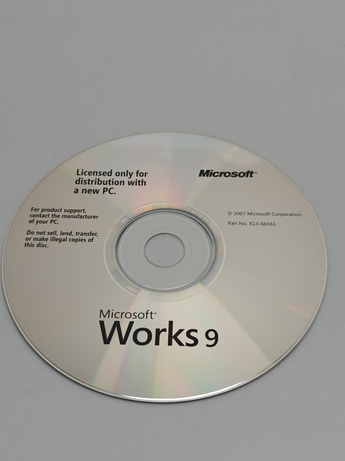 Microsoft 2007 Microsoft Works 9 – P/N X13-66561 New In Sleeve COA & Product Key