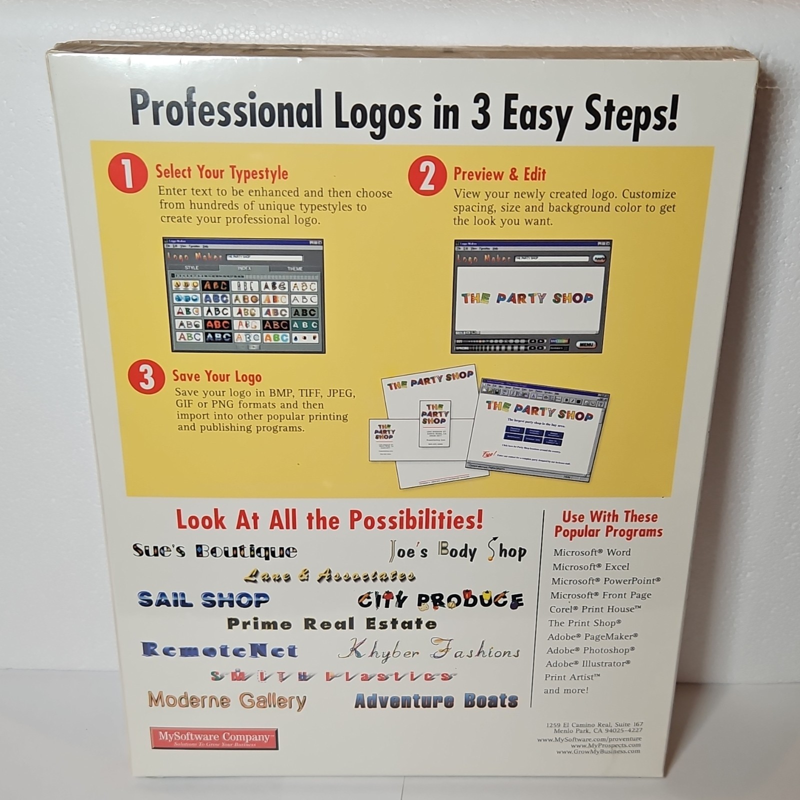 ProVenture Business Legal Forms, Logo, and Label Maker CD-ROM Lot 3 New Sealed