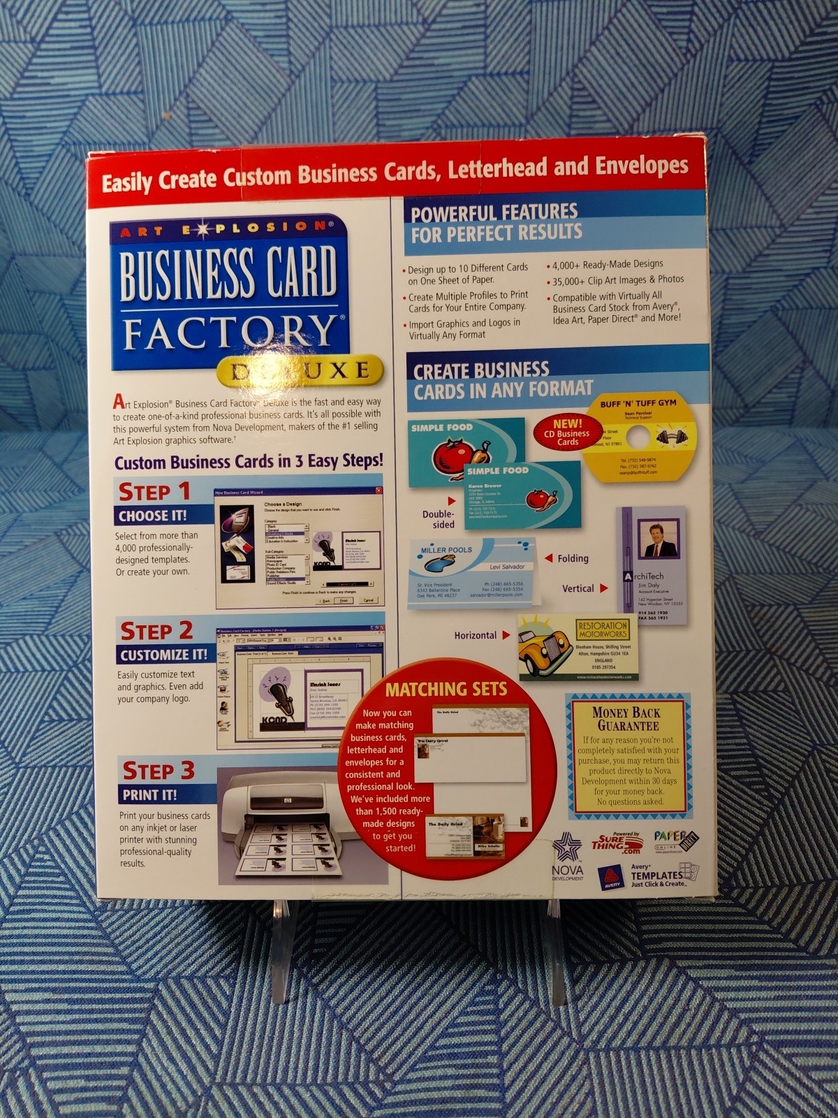Nova Business Factory Deluxe Business Card Factory Software Version 2.0 New