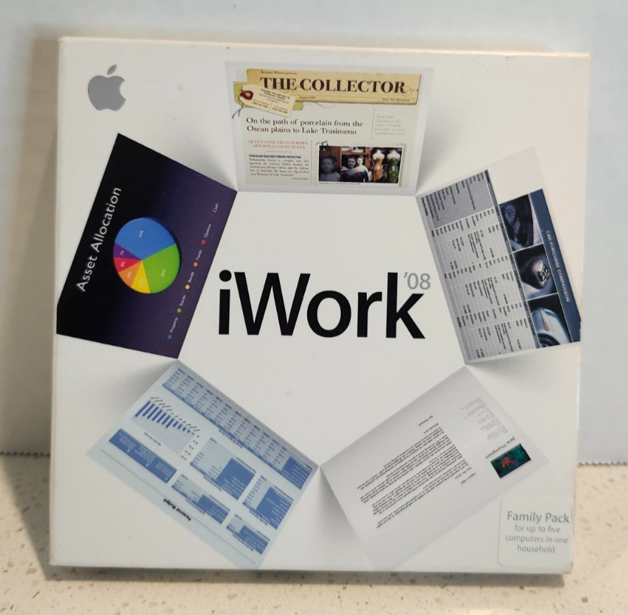 Apple Mac iWork ’08 – Includes Keynote, Pages, Numbers – MB625Z/A w/ Product key