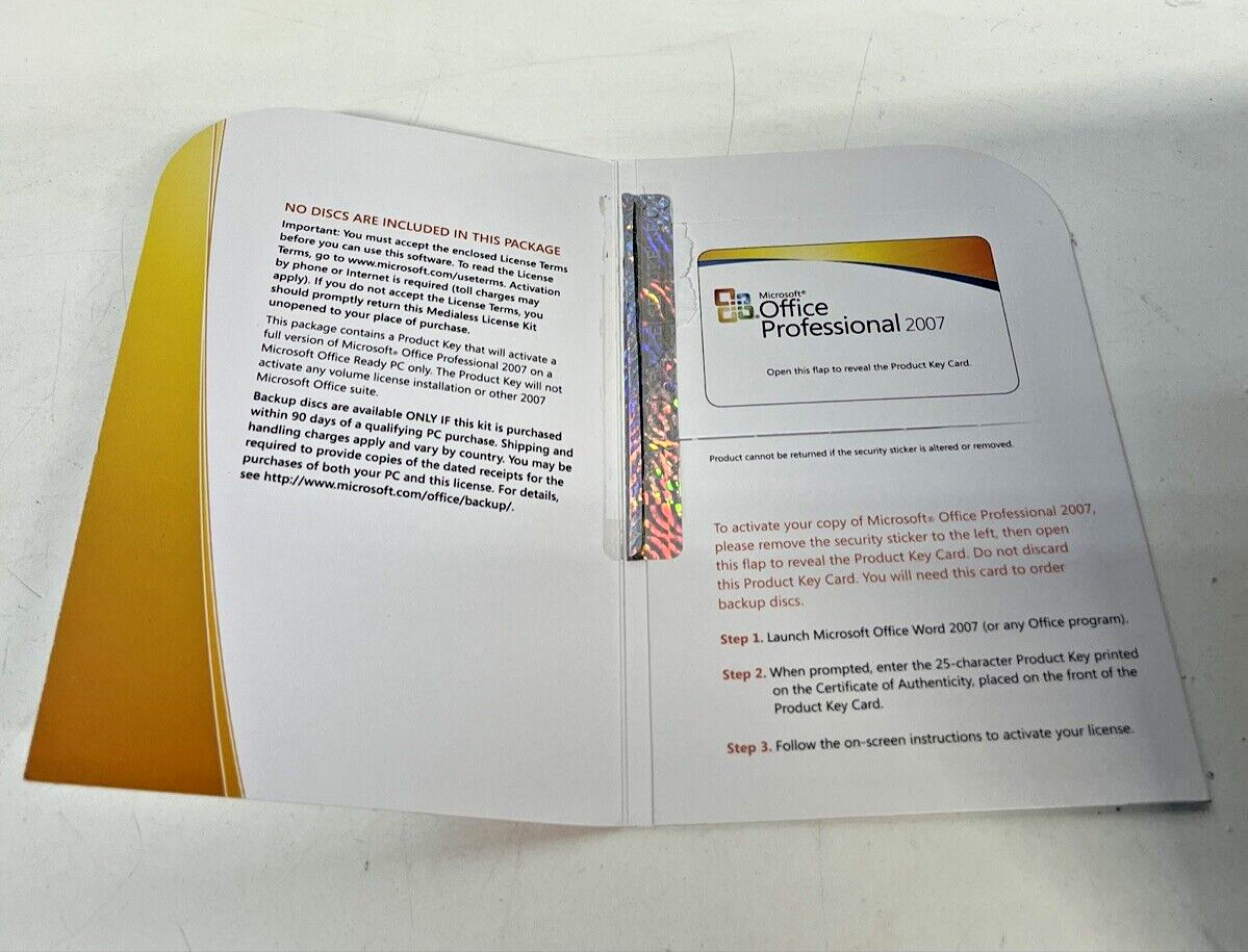 Microsoft Office 2007 Professional Full Version+Product Key Accounting No CD