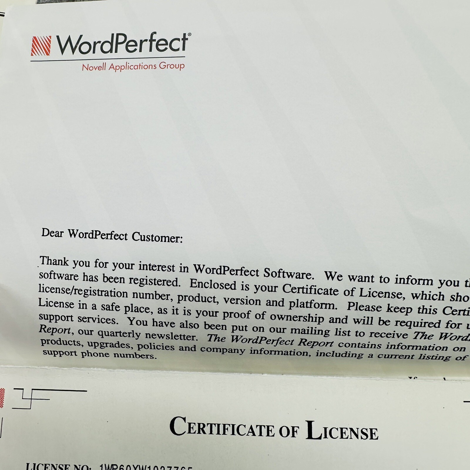 WORD PERFECT VERSION 6.0 – Upgrade The Best Word Processor For Windows C