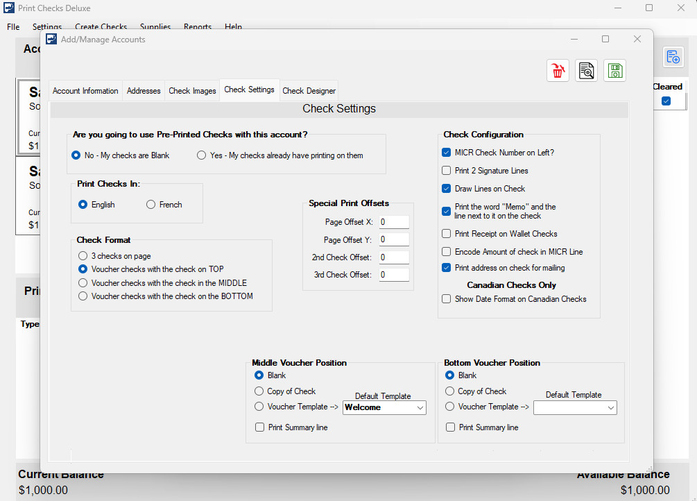 Print Checks DELUXE – Check Printing Software for Windows 10/11 – CD Only
