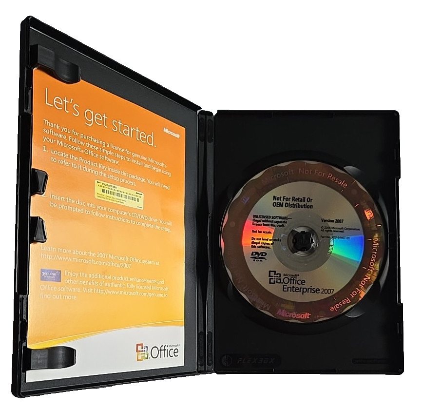 Microsoft Office Enterprise 2007 Software w/Product Key for Home Use EUC