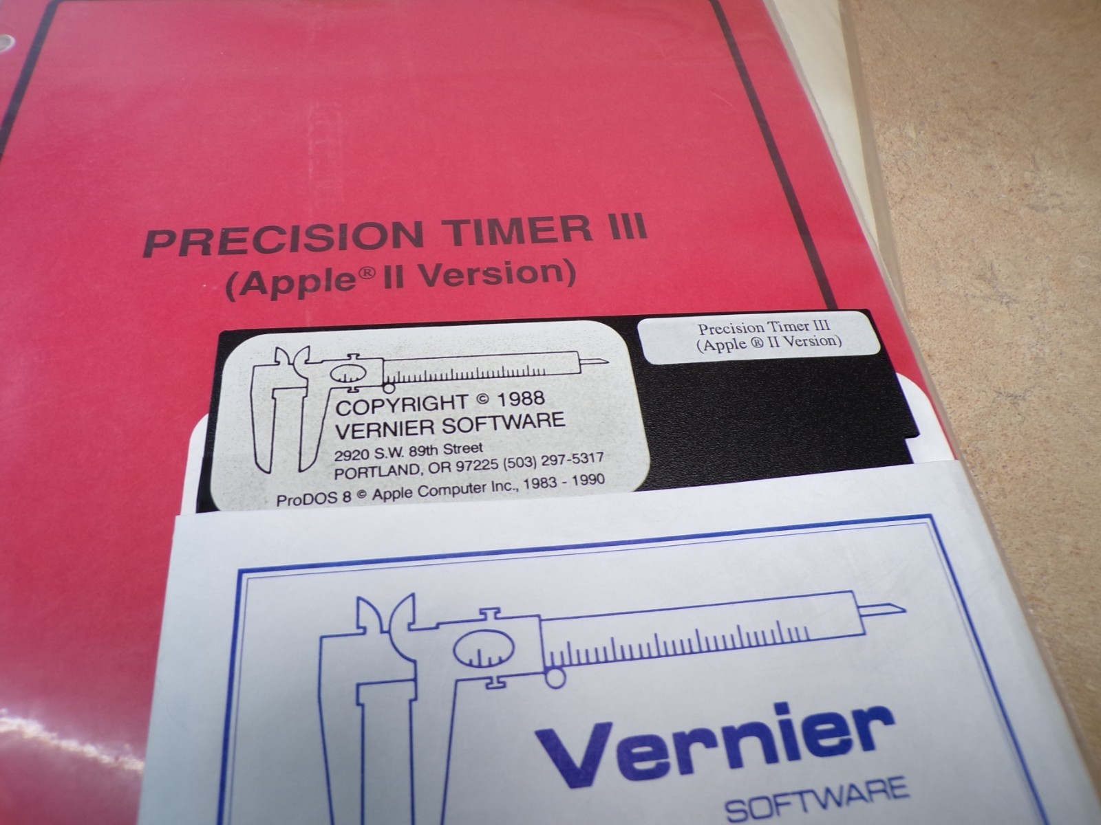 Software for Macintosh Vernier Lab-Pro Precision Timer III MPLI Apple 5-1/4 Disc