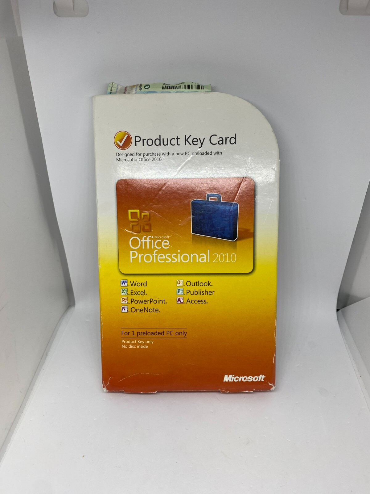 Microsoft Office 2010 Professional Product Key Card ONLY