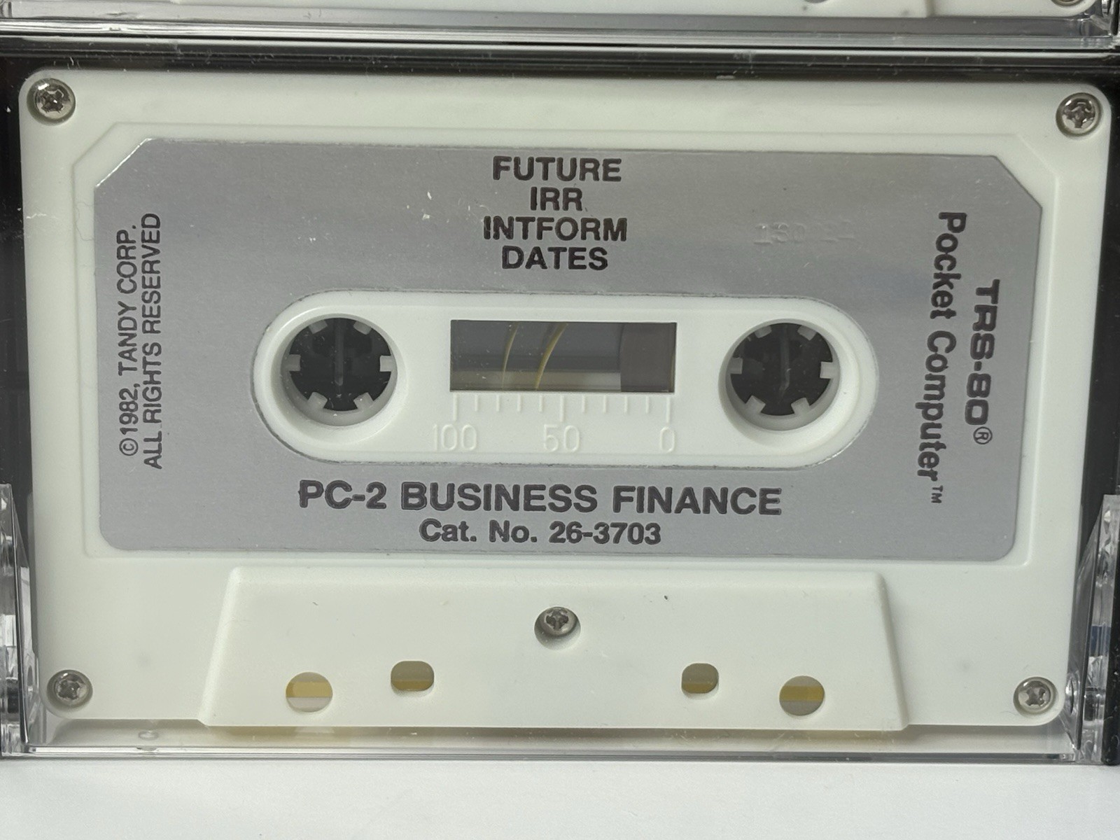Radio Shack Tandy TRS-80 PC-2 Software Library BUSINESS FINANCE Cassette 26-3703