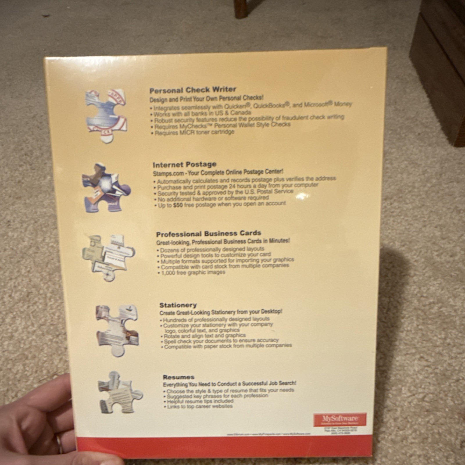 MySoftware MyPersonal Organization Suite 5 Creative Solutions CD Windows 95/98