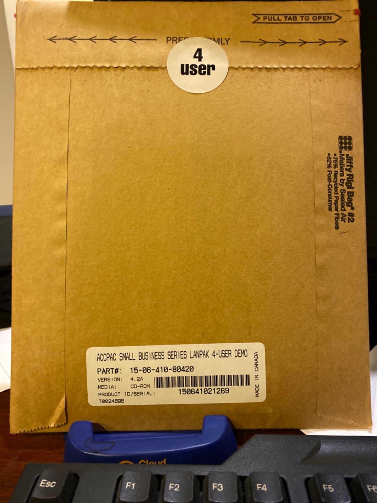 RARE NEW SEALED ACCPAC SMALL BUSINESS SERIES LANPAK 4-USER NFR Version 4.2A. CD