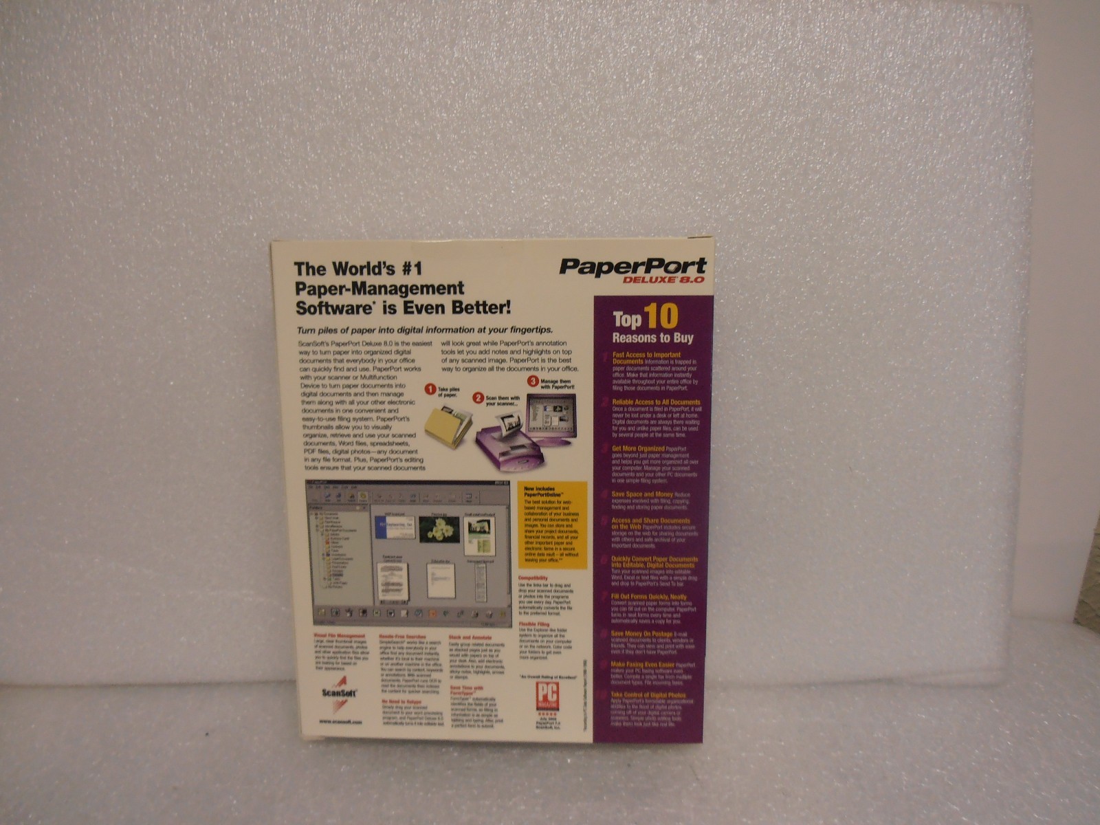 ScanSoft Paperport Deluxe 8 New In Sealed Retail Box!