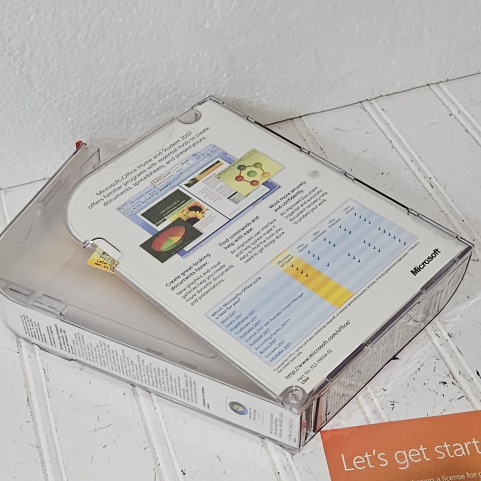 Vintage MS Office 2007 Home and Student +Product Key Excel Word PowerPoint +Case