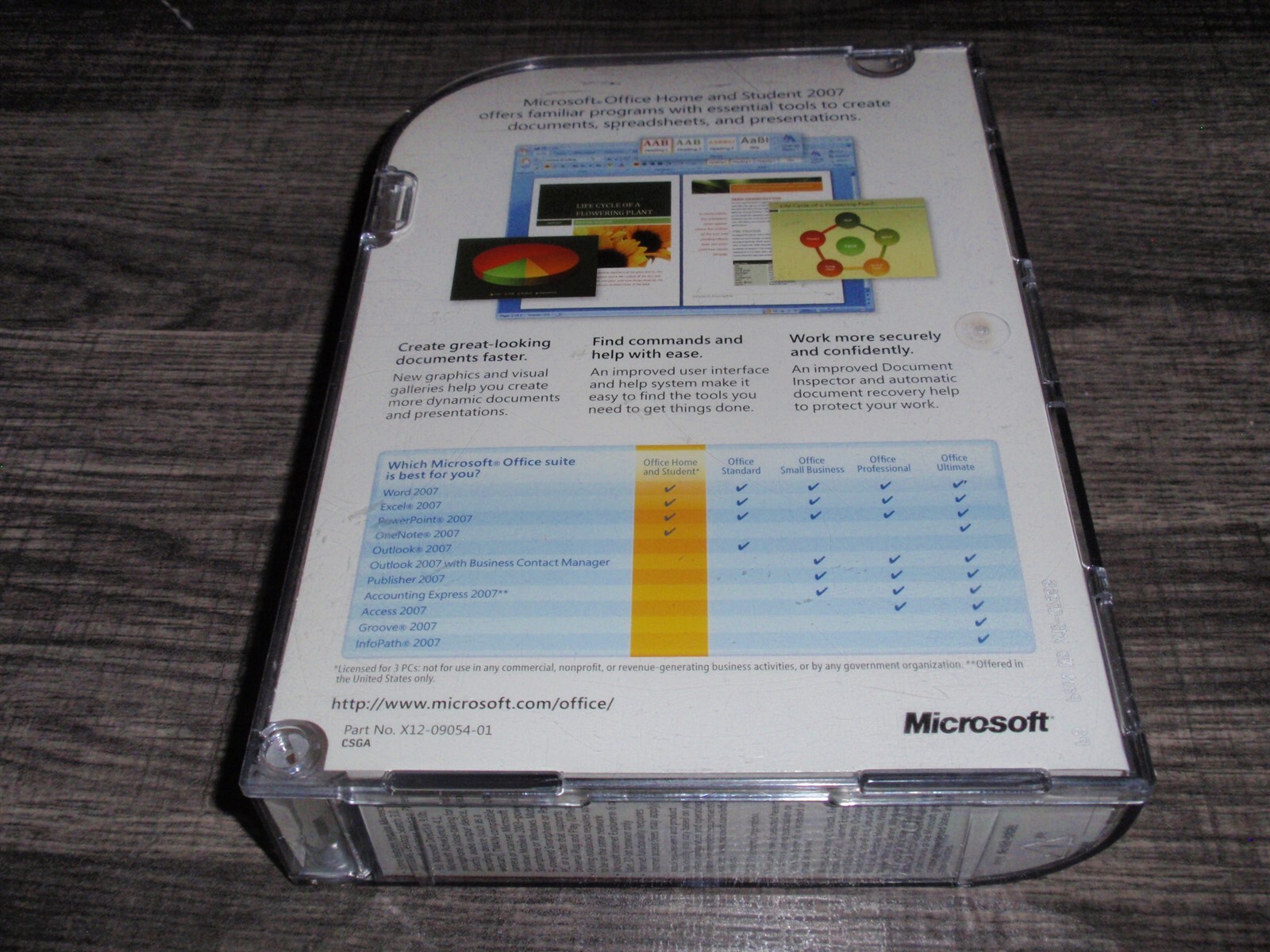 Microsoft Office Home And Student 2007 PC CD-ROM Full Retail for WindowsXP/Vista