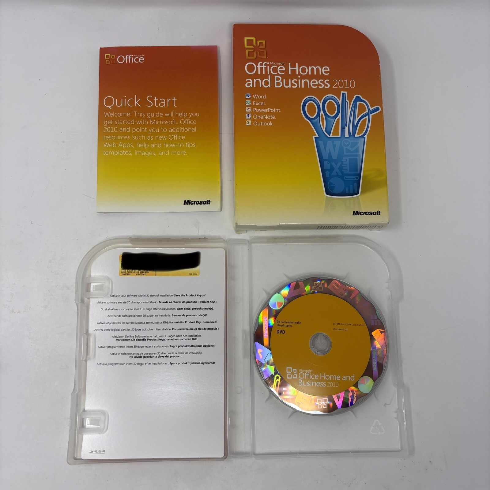 Microsoft Office Home and Business 2010 Full Version Retail w/ Product Key