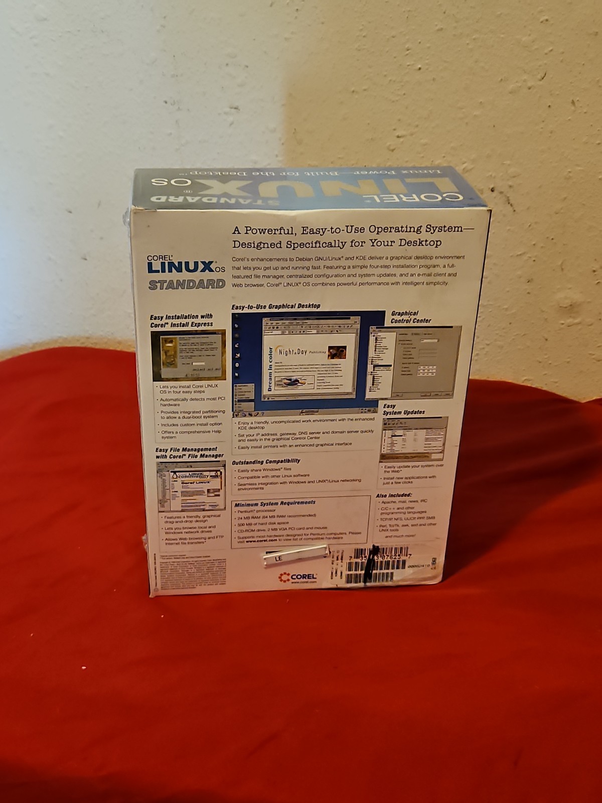 Corel Linux OS Standard 1999 Desktop + WordPerfect 8 –New/Sealed
