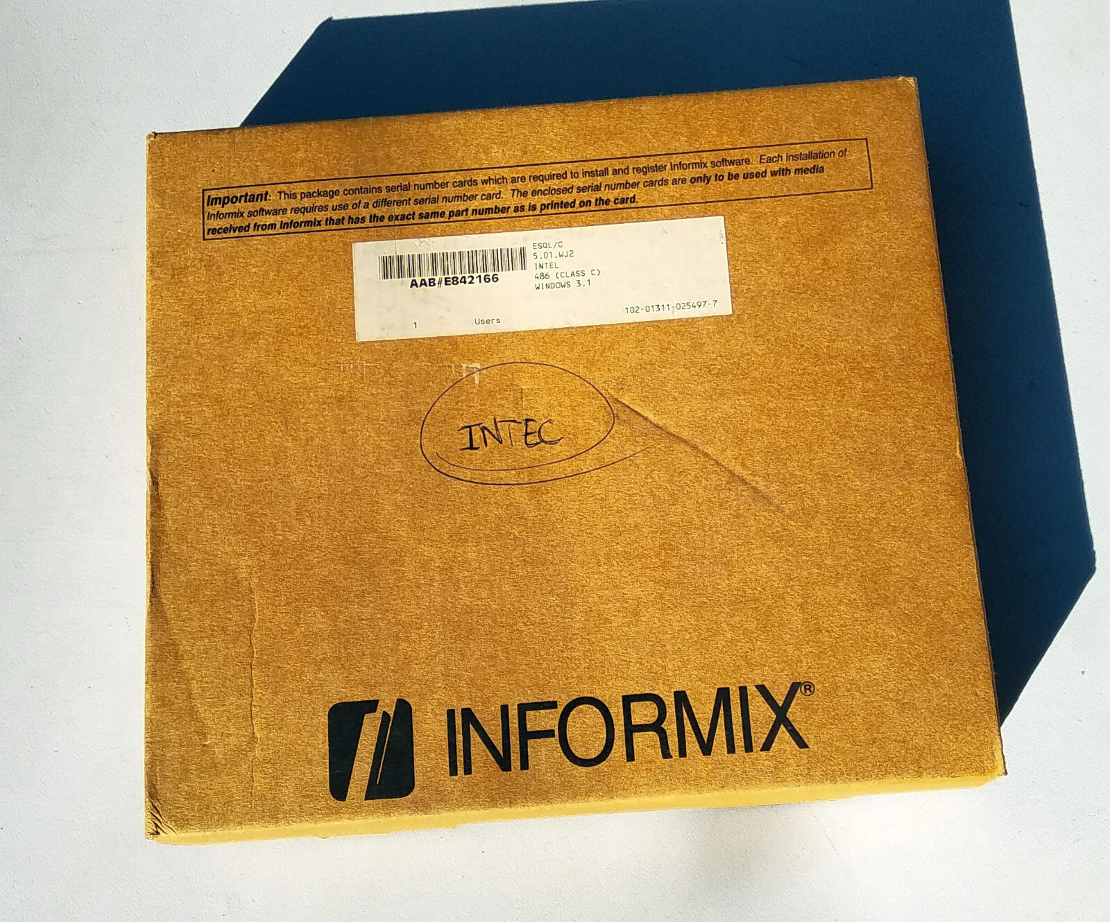 INFORMIX ESQL/C 5.01.WJ2 INTEL 486 (CLASS C) WINDOWS 3.1 + I-NET