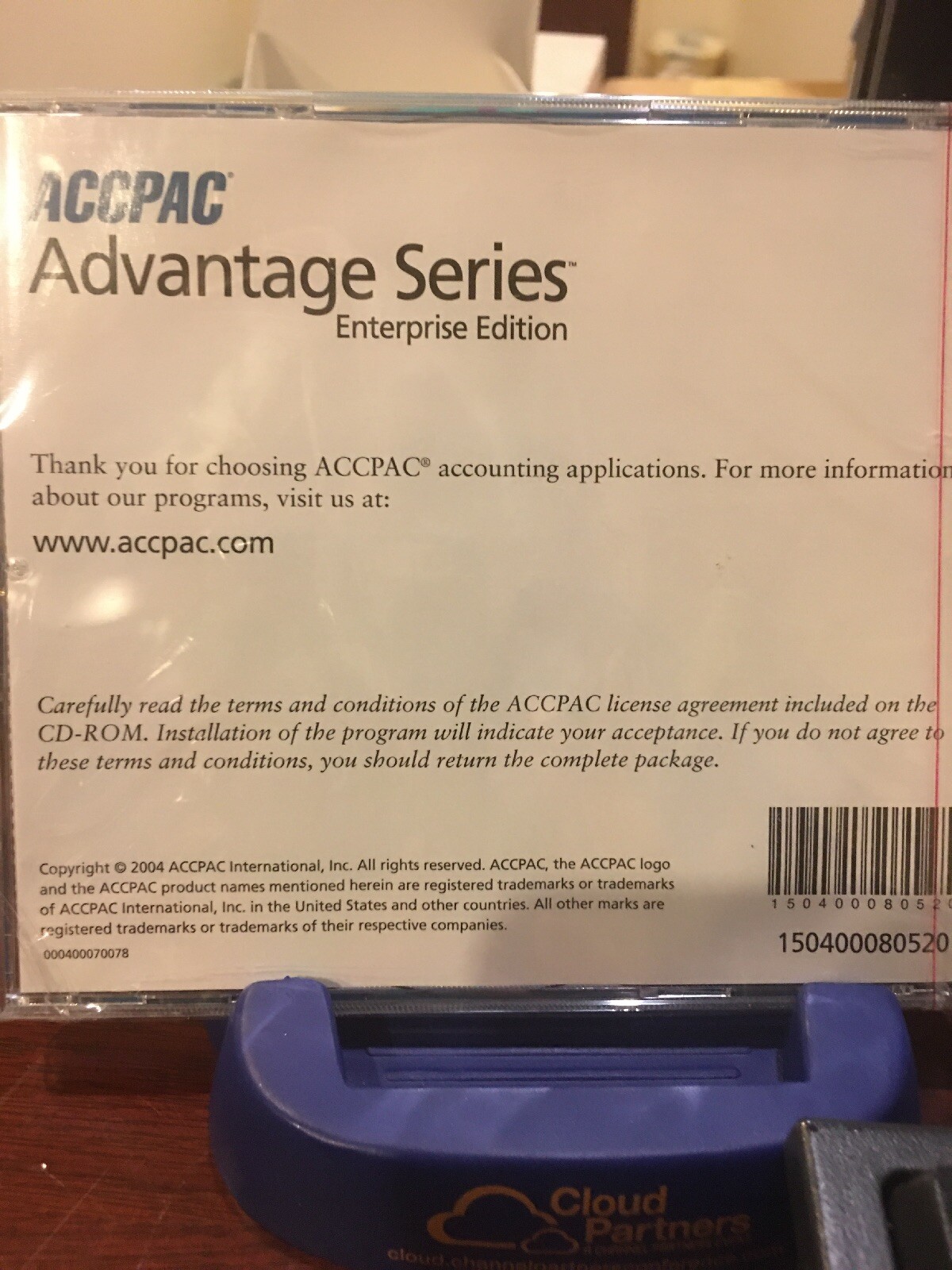 SEALED New ACCPAC Advantage Series Enterprise Edition. Version 5.2. Eval 2 CDs