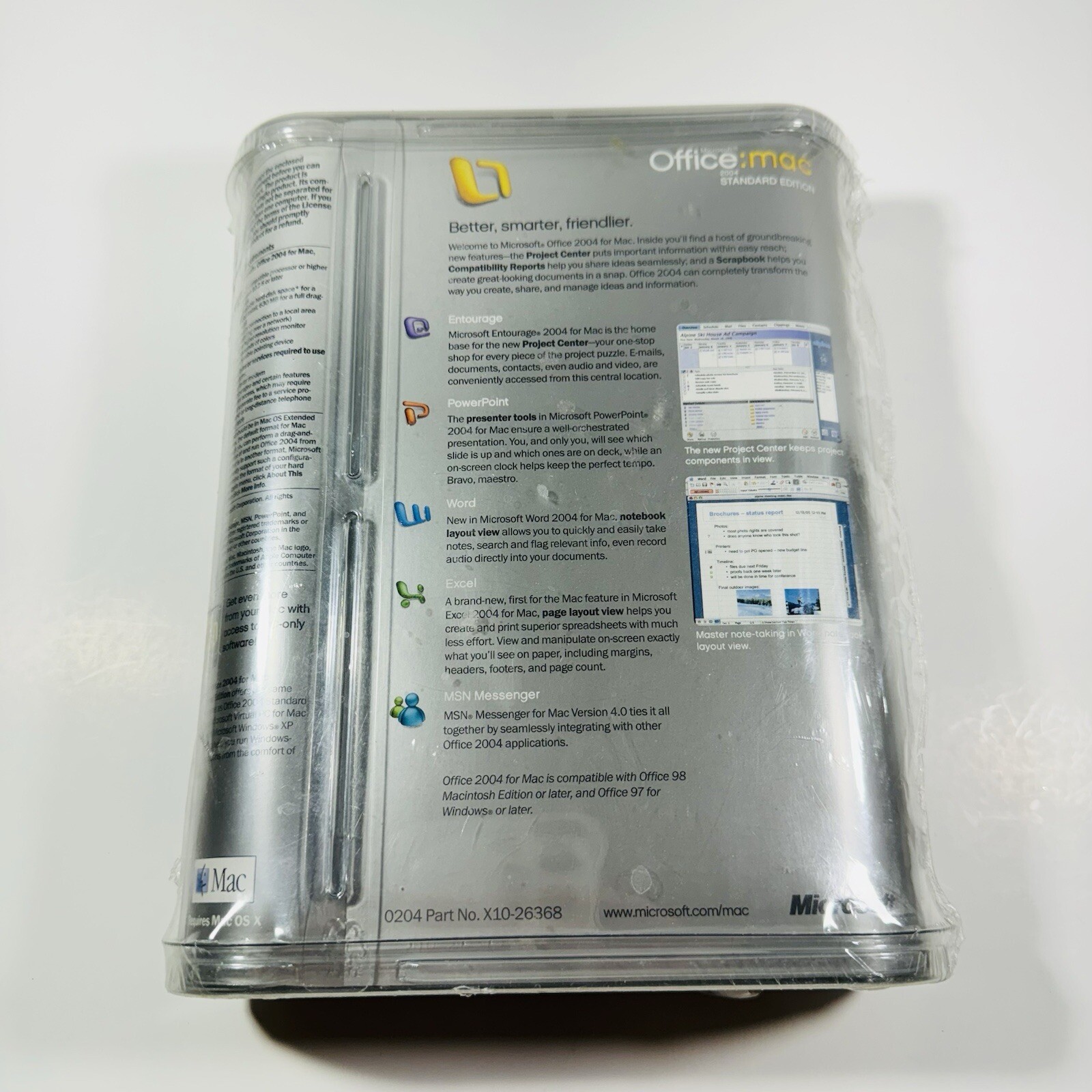 Microsoft Office 2004 for Mac Standard Sealed NIB