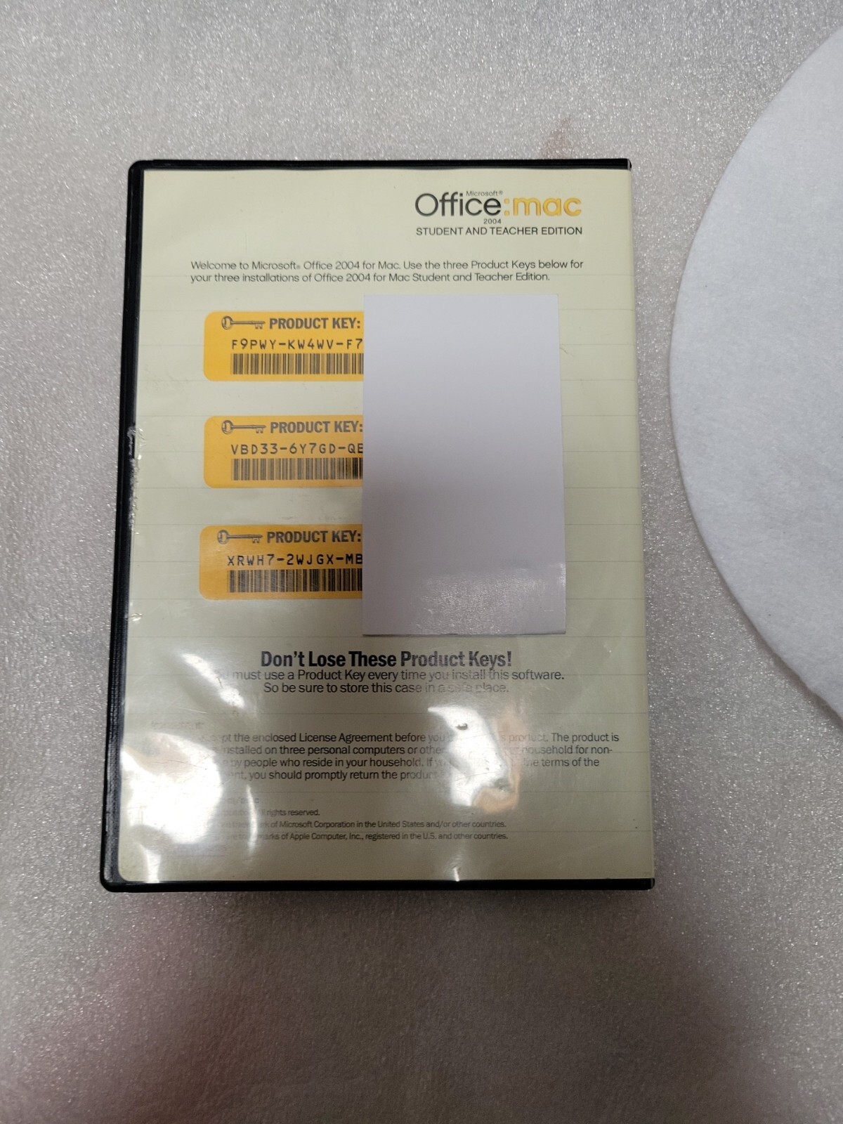 Microsoft Office Mac 2004 Student And Teacher Edition New 3 installs