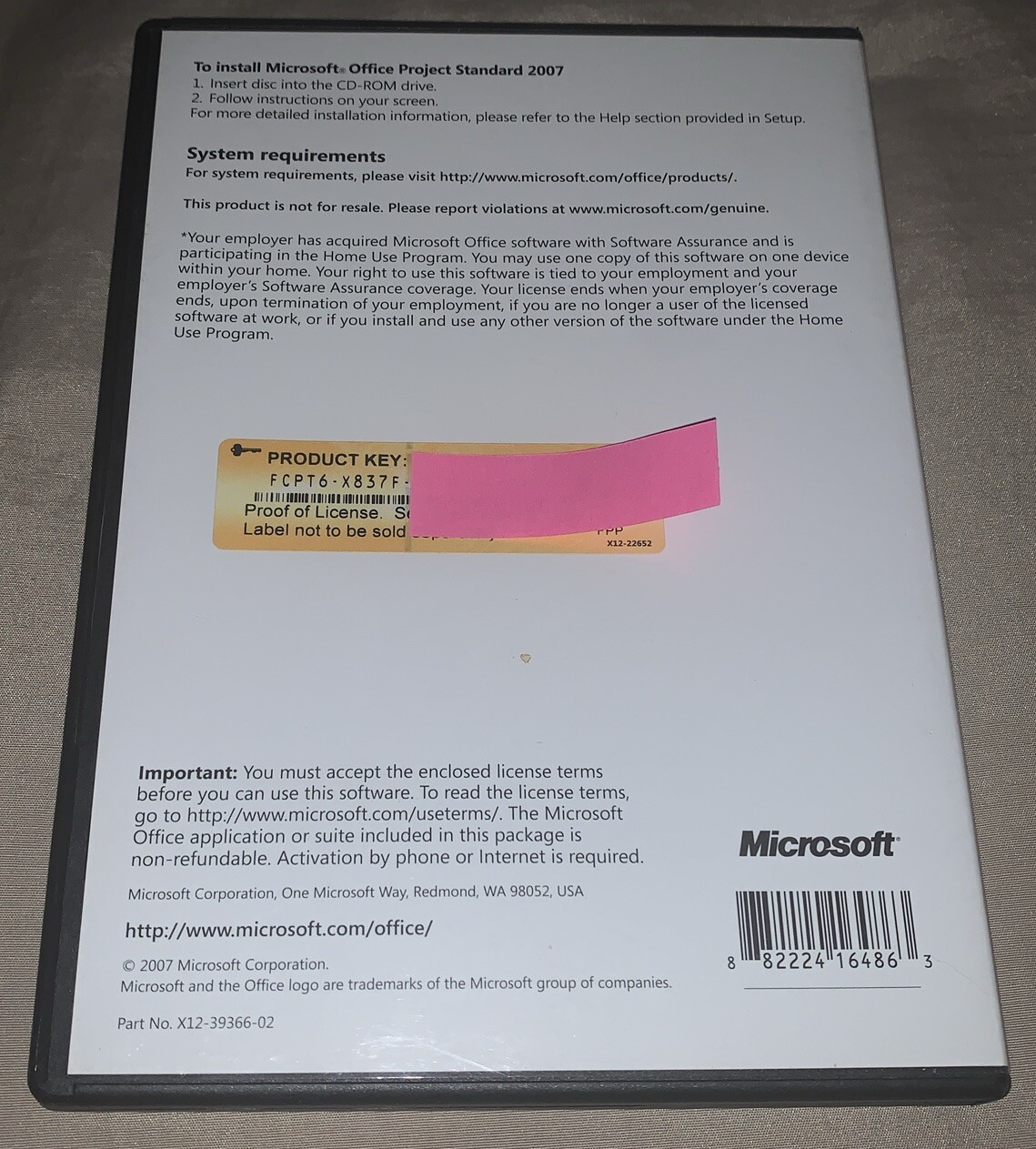 Microsoft Office Project Standard 2007 With Product Key