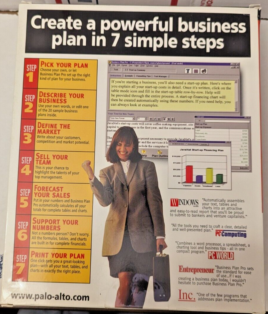 Business Plan Pro – PaloAlto – Windows 95/NT Open Box