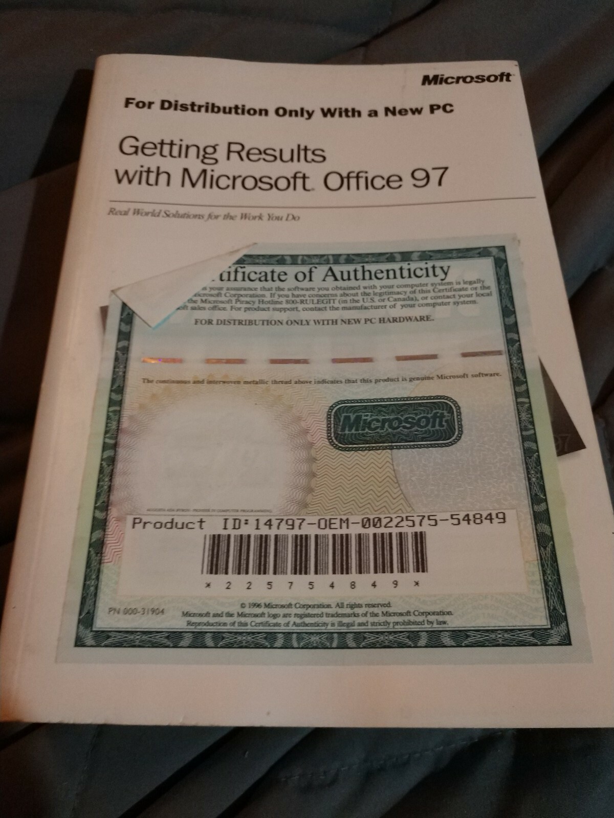 Getting Results with MICROSOFT OFFICE 97 – Manual ONLY