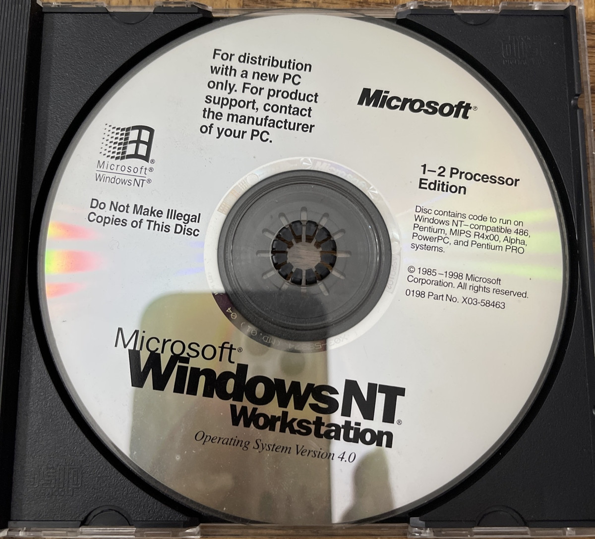 Microsoft Windows NT Workstation PC CD Rom Software-Rare-SHIPS N 24 HOURS