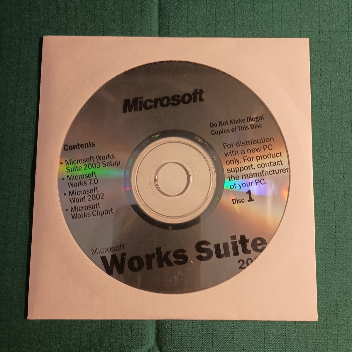 Microsoft Works Suite 2003 Software With Product Key 5 Discs