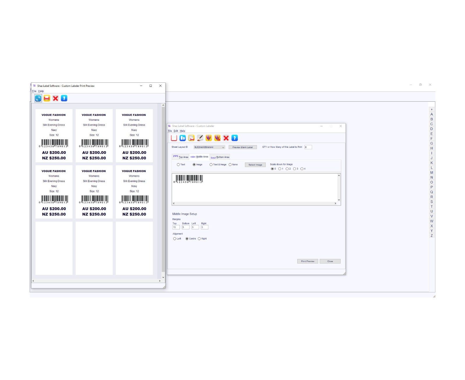 Label Maker Shaz Label Software Printer Shipping Address Design App AT SOFT04