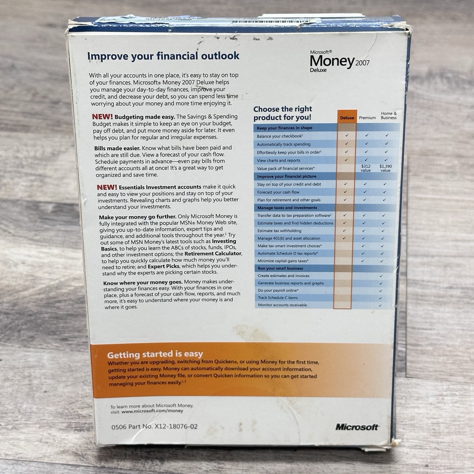 Microsoft Money Deluxe 2007 Windows Accounting Finance Complete W/ Box