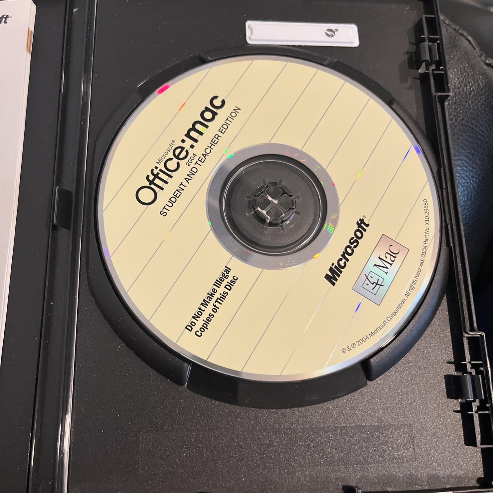 Microsoft Office 2004 APPLE Mac Student and Teacher Edition Product Keys Manual