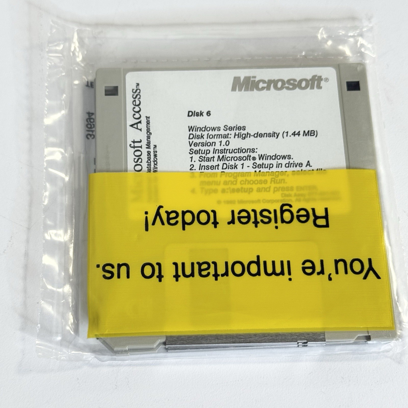 Microsoft Access Relational Database Management Windows Software 3.5” Disk Set