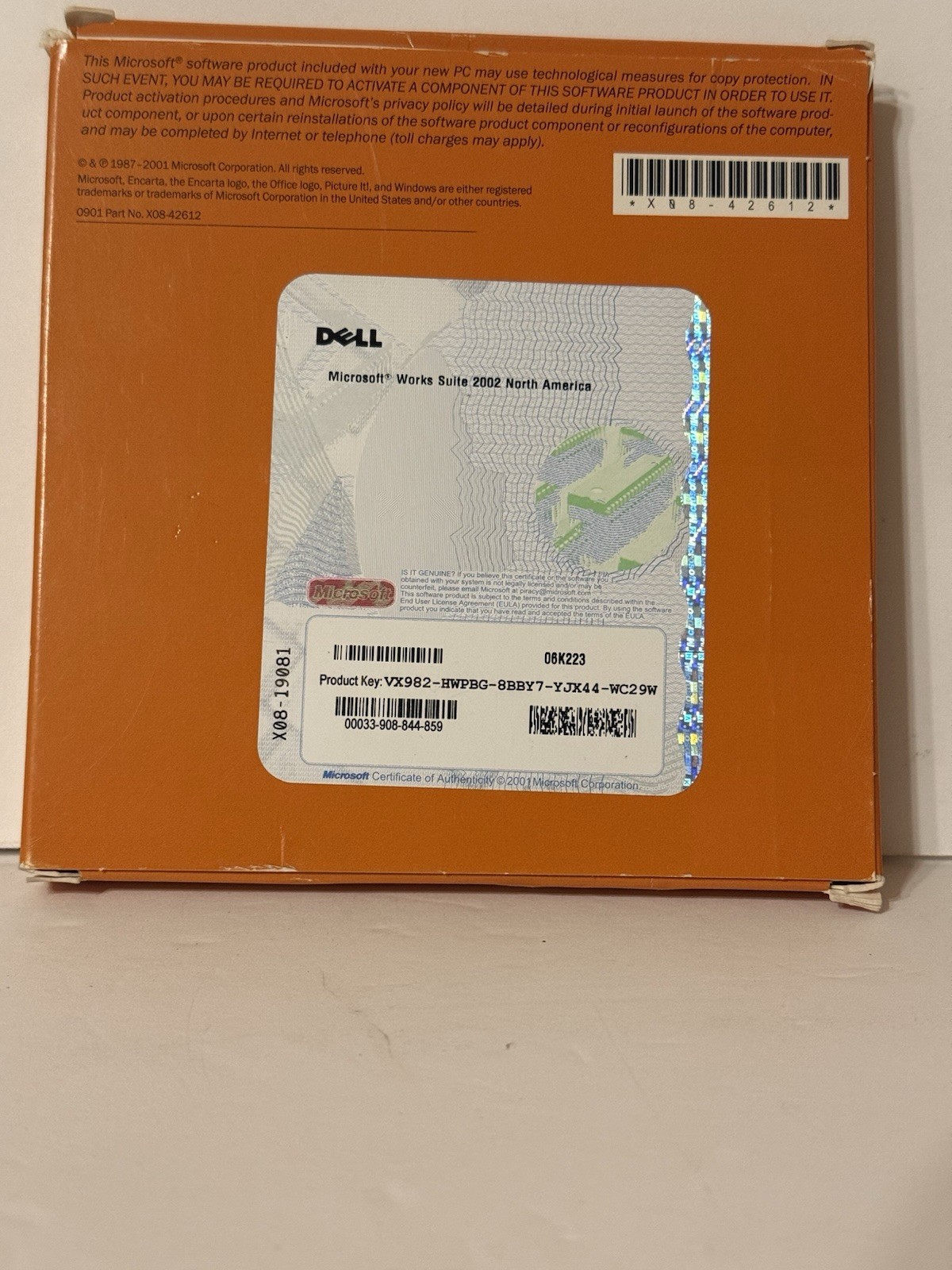 Microsoft Works Suite 2002 Set Of 5 W/Product Key Dell