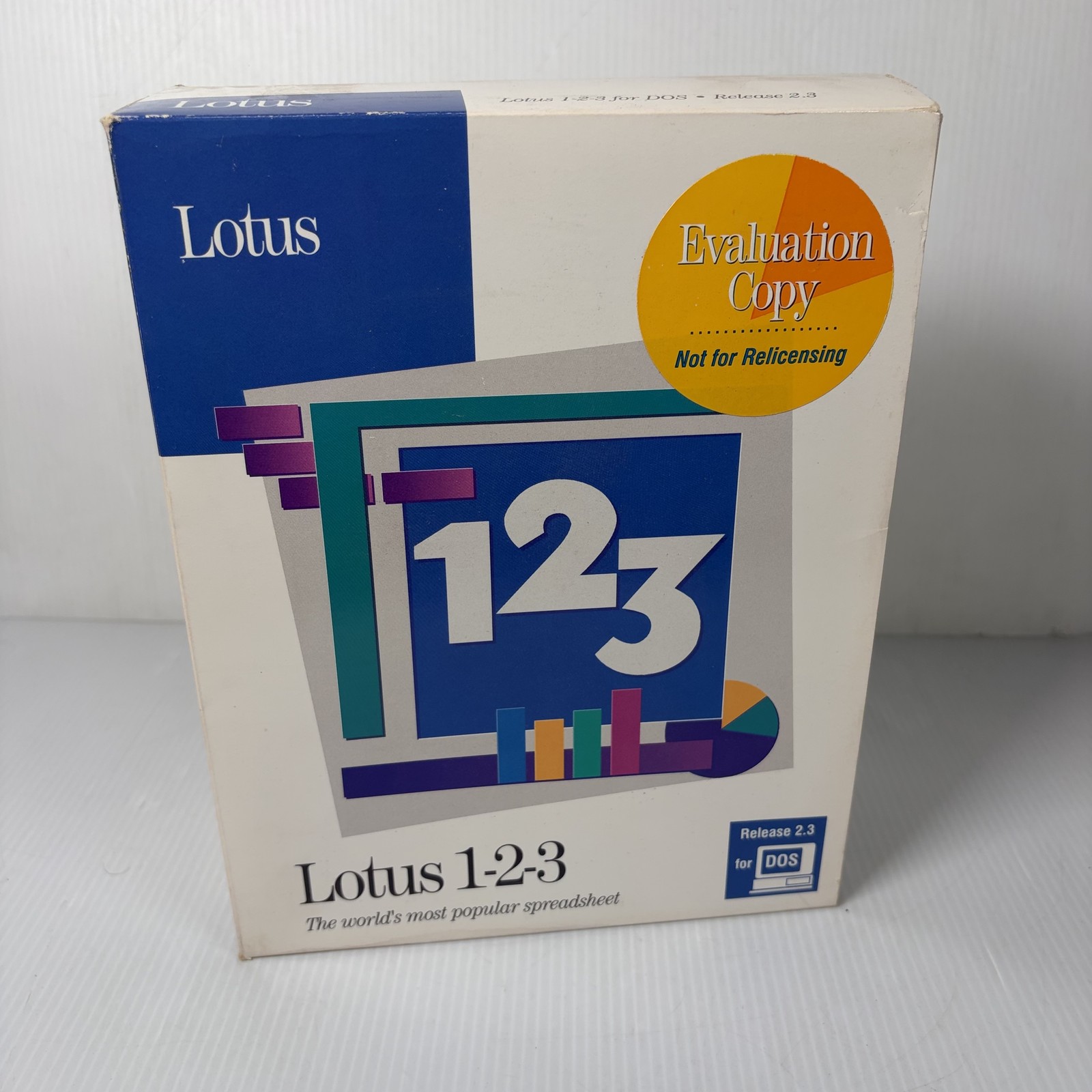 Vintage Lotus 1-2-3 for DOS Release 2.3 Spreadsheet Software