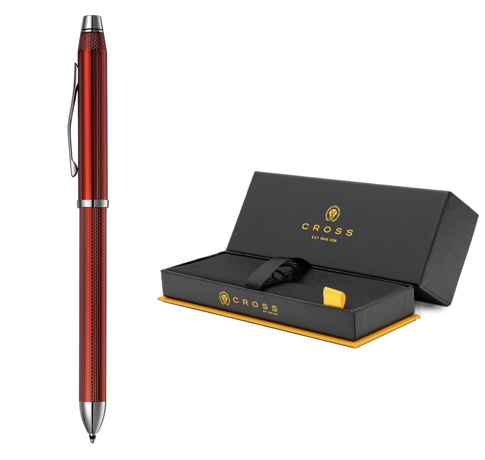 Cross Tech3 Sophisticated Brushed Red Diamond Pattern Finish Barrel 0.5Mm