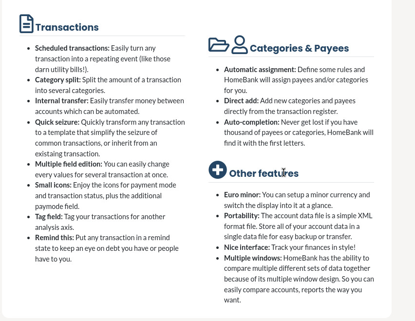HomeBank Personal Finance software for Home and Business Accounting plus more