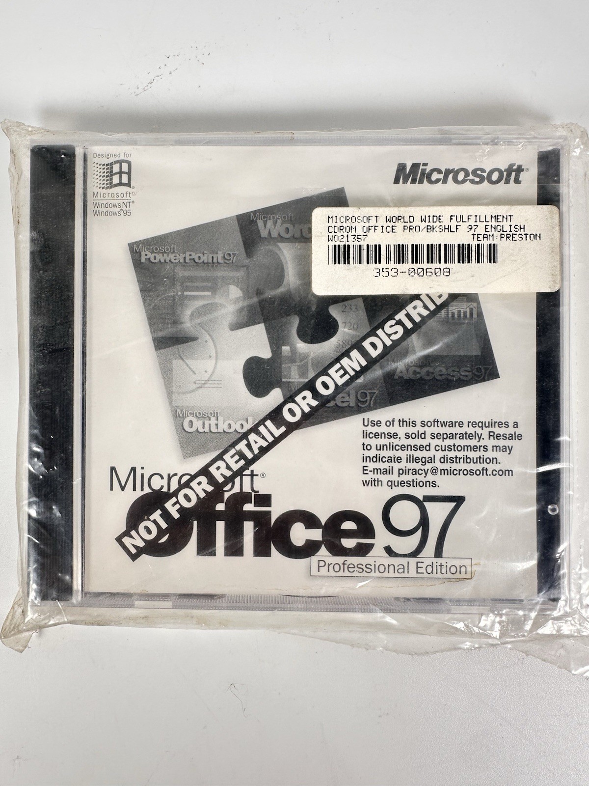 Vintage Microsoft Office 97 Professional Edition sealed