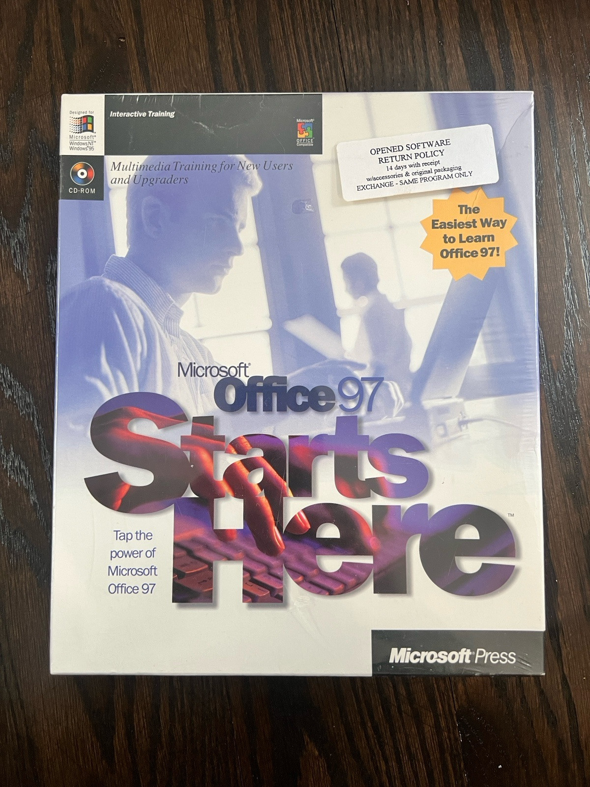 Microsoft Office 97 Starts Here – Interactive Training PC CD NEW Big Box