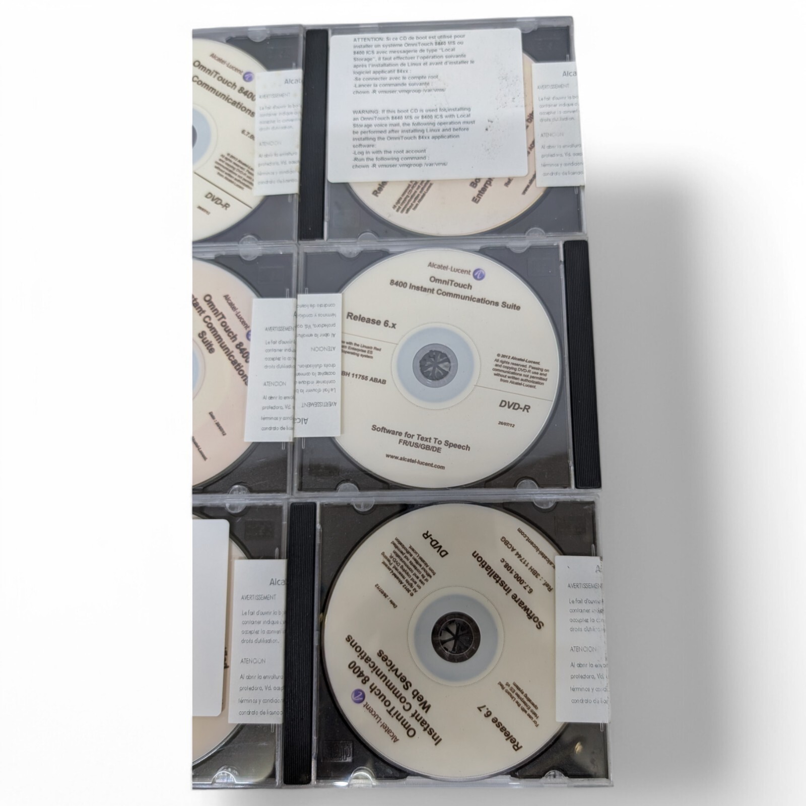 Alcatel-Lucent OmniTouch 8400 ICS Text-To-Speech R6.x Software CD Total 14 Discs