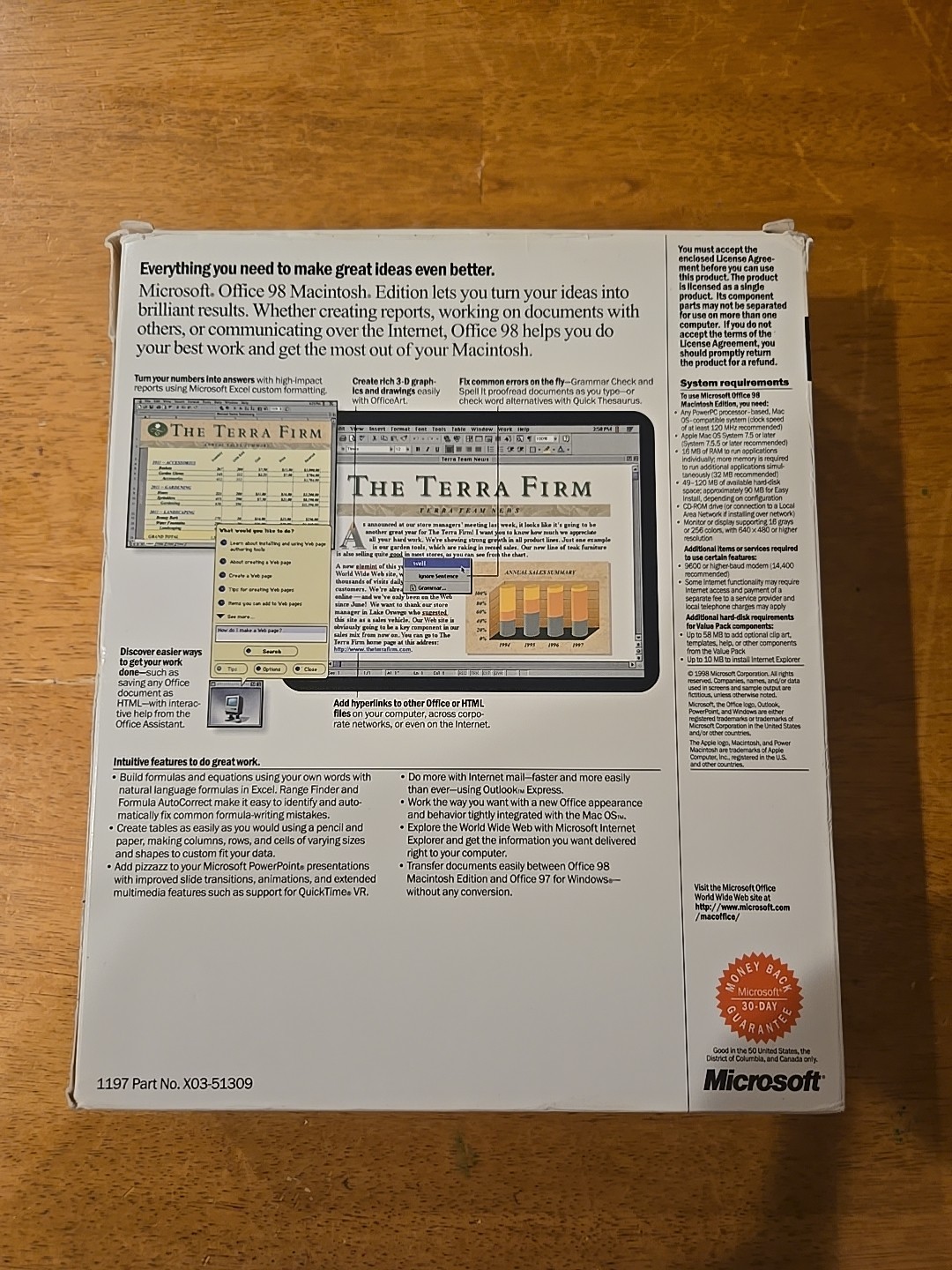 Microsoft Office 98 Macintosh Edition Complete W/Booklets – Untested