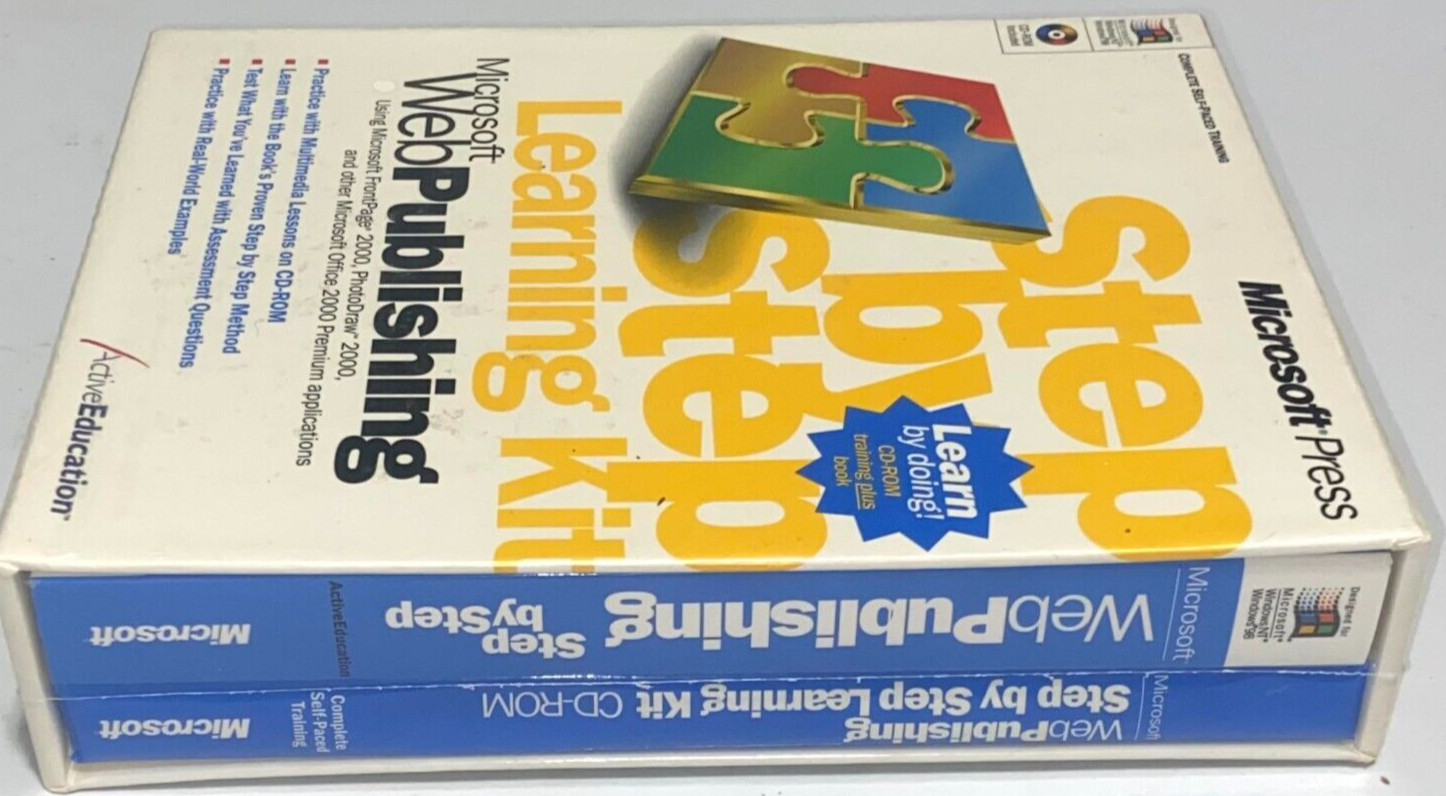 Microsoft WebPublishing Step by Step Learning Kit CD ROM & Book – Brand New