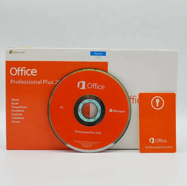 Microsoft Office 2016 Pro Plus | Lifetime License | DVD + Key Card | 1 PC | Win
